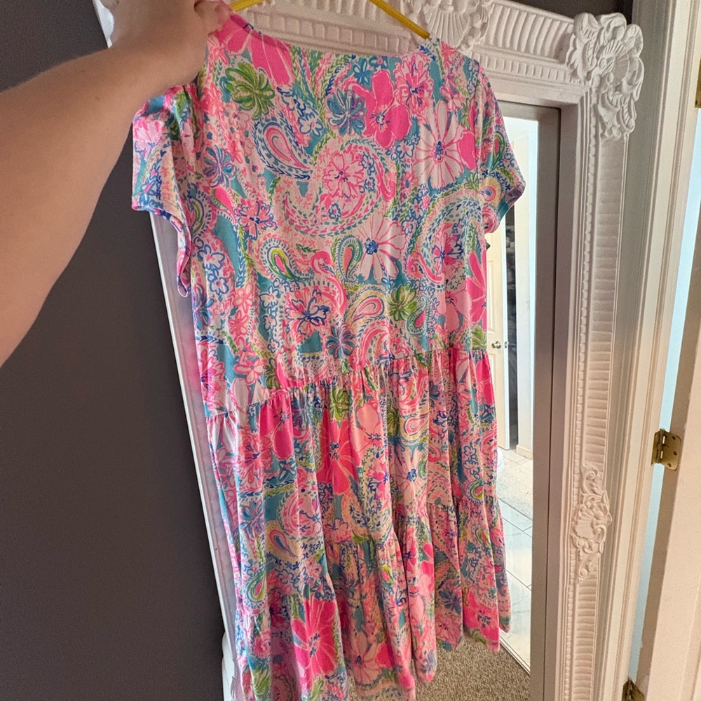 NWT Lilly Pulitzer Pink and Blue Floral Dress - Picture 4 of 4